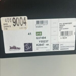 CHANEL Blue Denim & Suede Sneakers